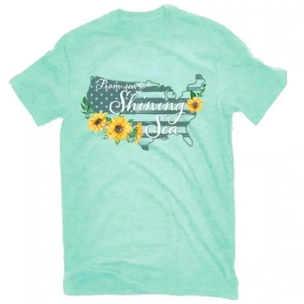 American Tee Beach Glass- NWT